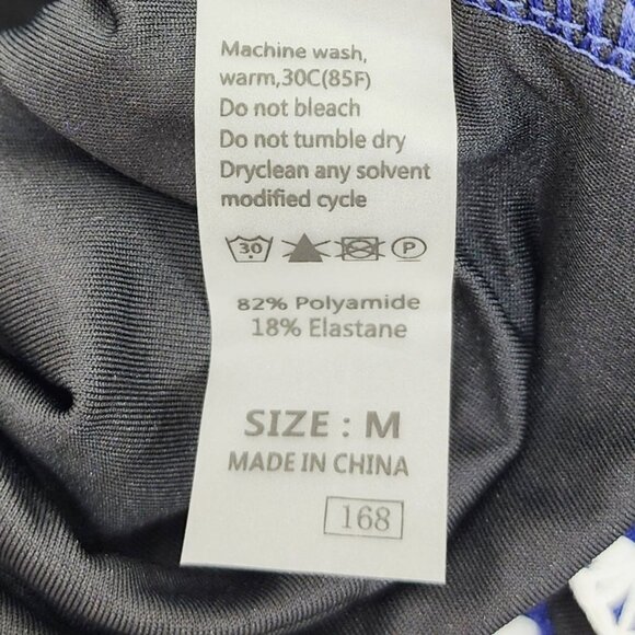 Womens Size Medium Blue & White Two-Piece Swimsuit With Trim Detail - Picture 3 of 5